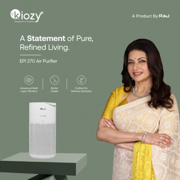 Kiozy EPI 406 High-Performance Air Purifier | H13 HEPA | 450 m³/h CADR | Large Room Coverage