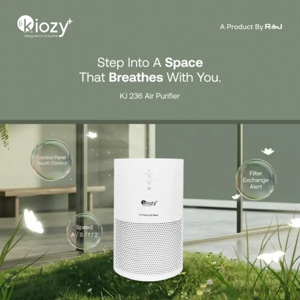 Kiozy KJ 236 Air Purifier for Entire Home | H13 HEPA | 300 m³/h CADR | Silent Operation