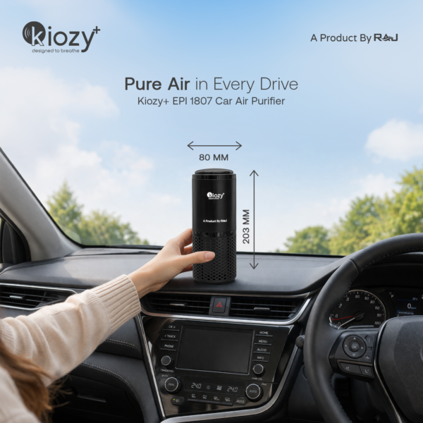 Second image of Kiozy EPI 1807 Car Air Purifier | H12 HEPA | 360° Air Intake | Portable & Silent